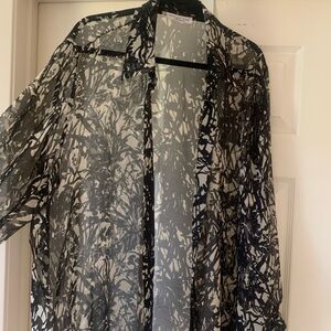 Beautiful Vintage Anna & Frank Semi Sheer Blouse Plus Sz
